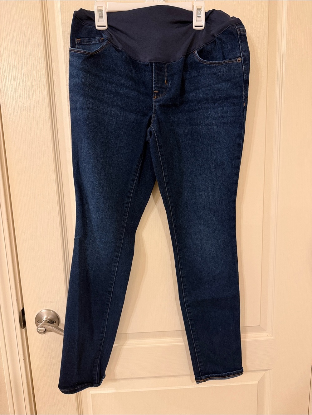 Old Navy Dark Blue Skinny Maternity Jeans with Stretch Waistband